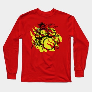 Skull Drummer Long Sleeve T-Shirt